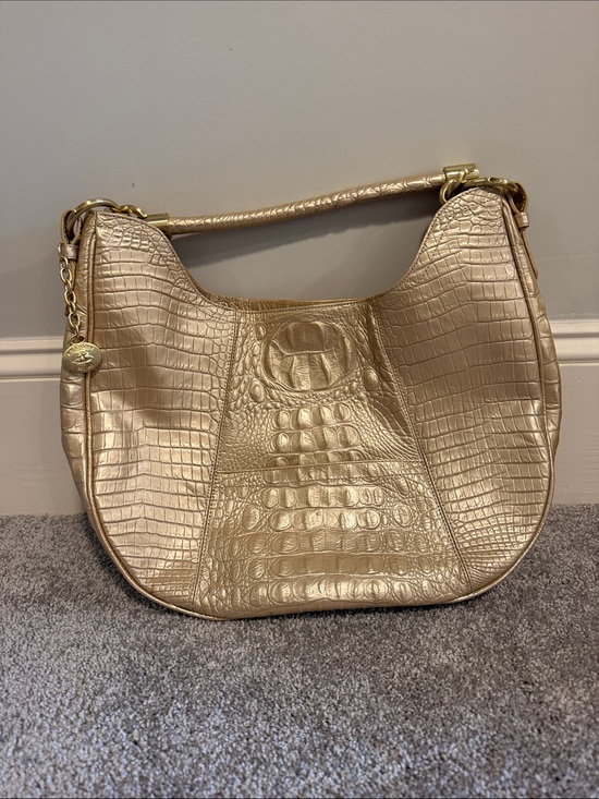 Brahmin Handbags - Brahmin Gold Croc-Embossed Shoulder Bag